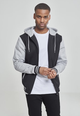 Urban Classics Sweat jacket in Black: front