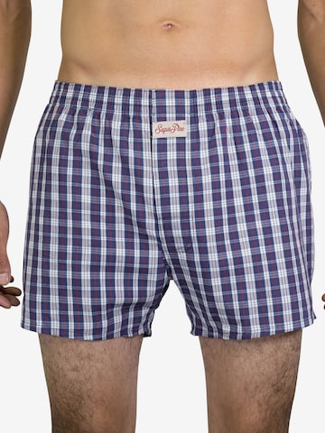 Sugar Pine Boxershorts 'Classic Check' in Blauw: voorkant