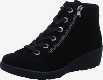 SEMLER Lace-Up Ankle Boots in Black: front