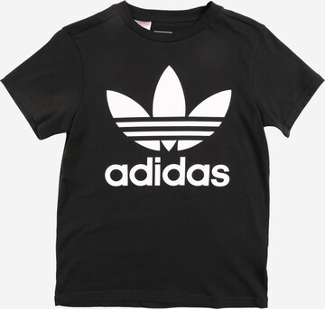 ADIDAS ORIGINALS Shirt 'Trefoil' in Zwart: voorkant