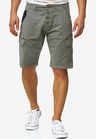 INDICODE JEANS Regular Shorts 'Hedworth' in Grau: predná strana