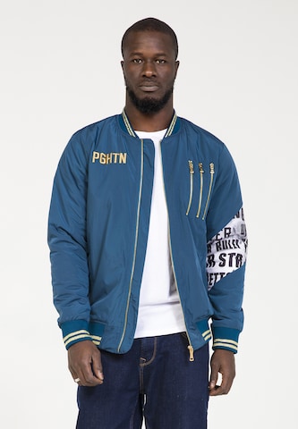 PLUS EIGHTEEN Between-Season Jacket in Blue: front