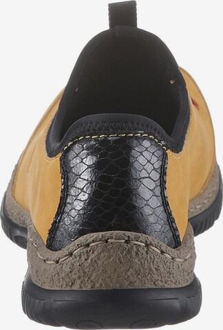 Rieker Спортни обувки с връзки в жълто