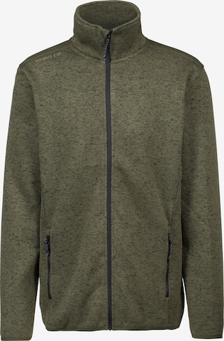 Whistler Athletic Fleece Jacket 'Pareman' in Green: front