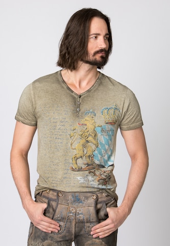 smėlio STOCKERPOINT Marškinėliai su tradiciniais raštais 'Bene'