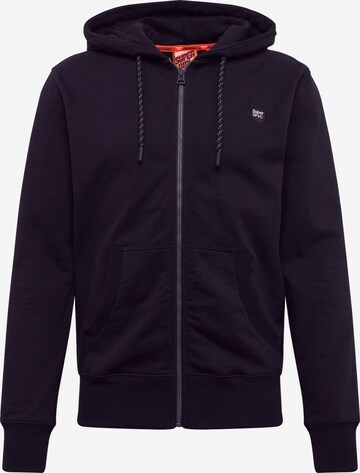 Superdry Sweatjacke 'Collective' in Schwarz: predná strana