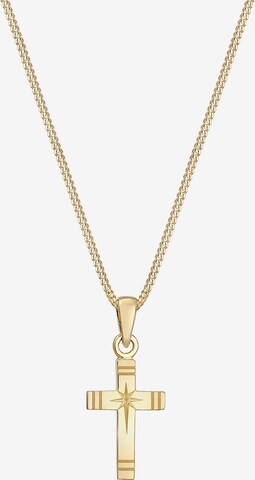 ELLI PREMIUM Ketting 'Kreuz' in Goud: voorkant