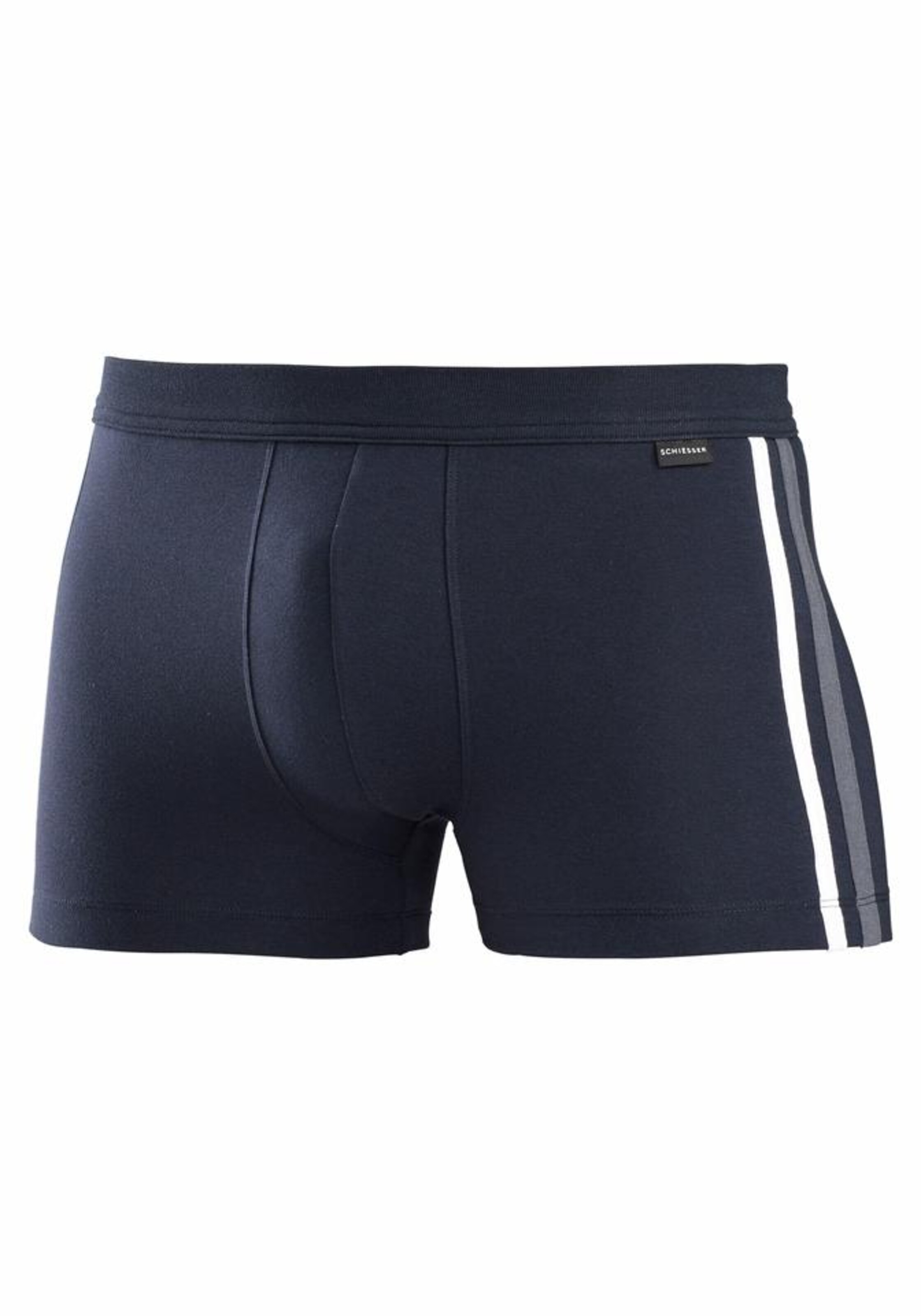 Männer Wäsche SCHIESSER Boxer Shorts mit Kontrastpipings in Dunkelblau - DV98567