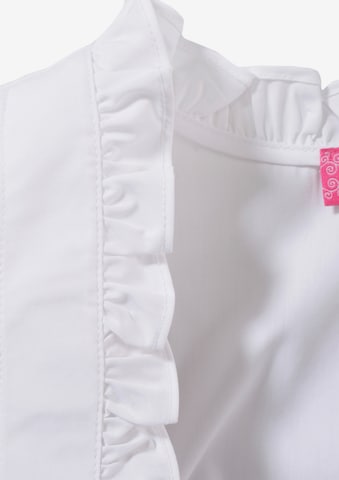 Krüger Madl - Blusa tradicional en blanco