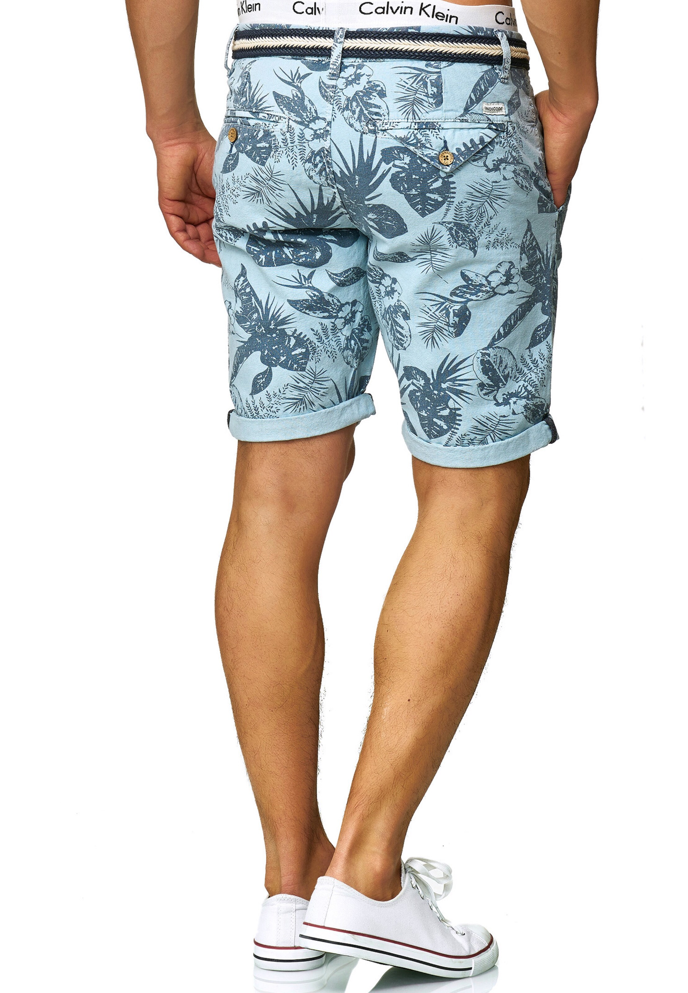 INDICODE JEANS Regular Broek 'Curtain' in Blauw