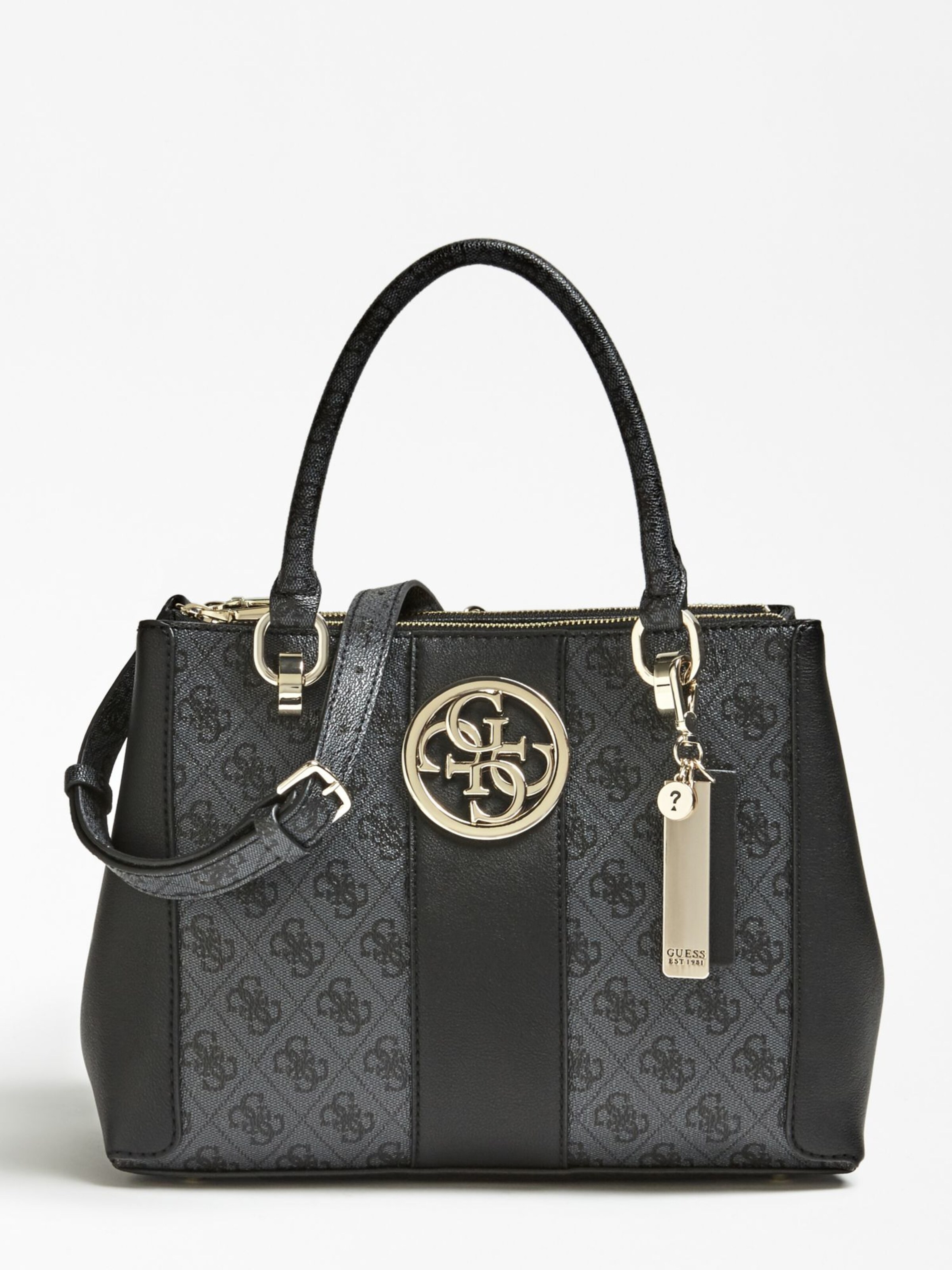 GUESS - Schultertasche 'Bluebelle' in schwarz