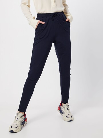 Coupe slim Pantalon 'Linda' Kaffe en bleu : devant