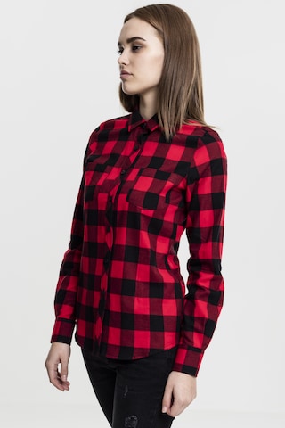 Camicia da donna di Urban Classics in rosso: frontale