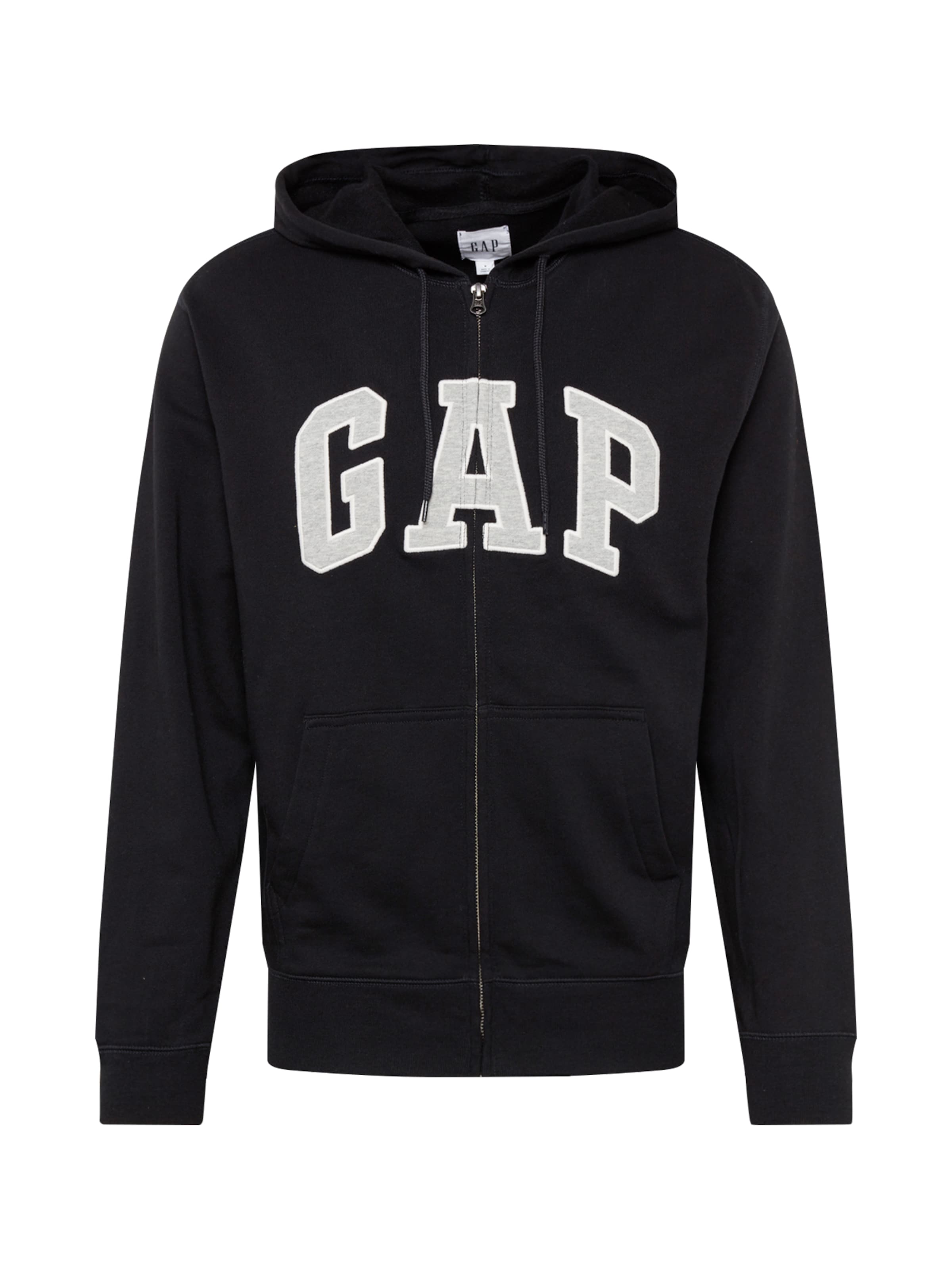 GAP - Sweatvest 'XLS FT ARCH FZ HD' in de kleur Zwart