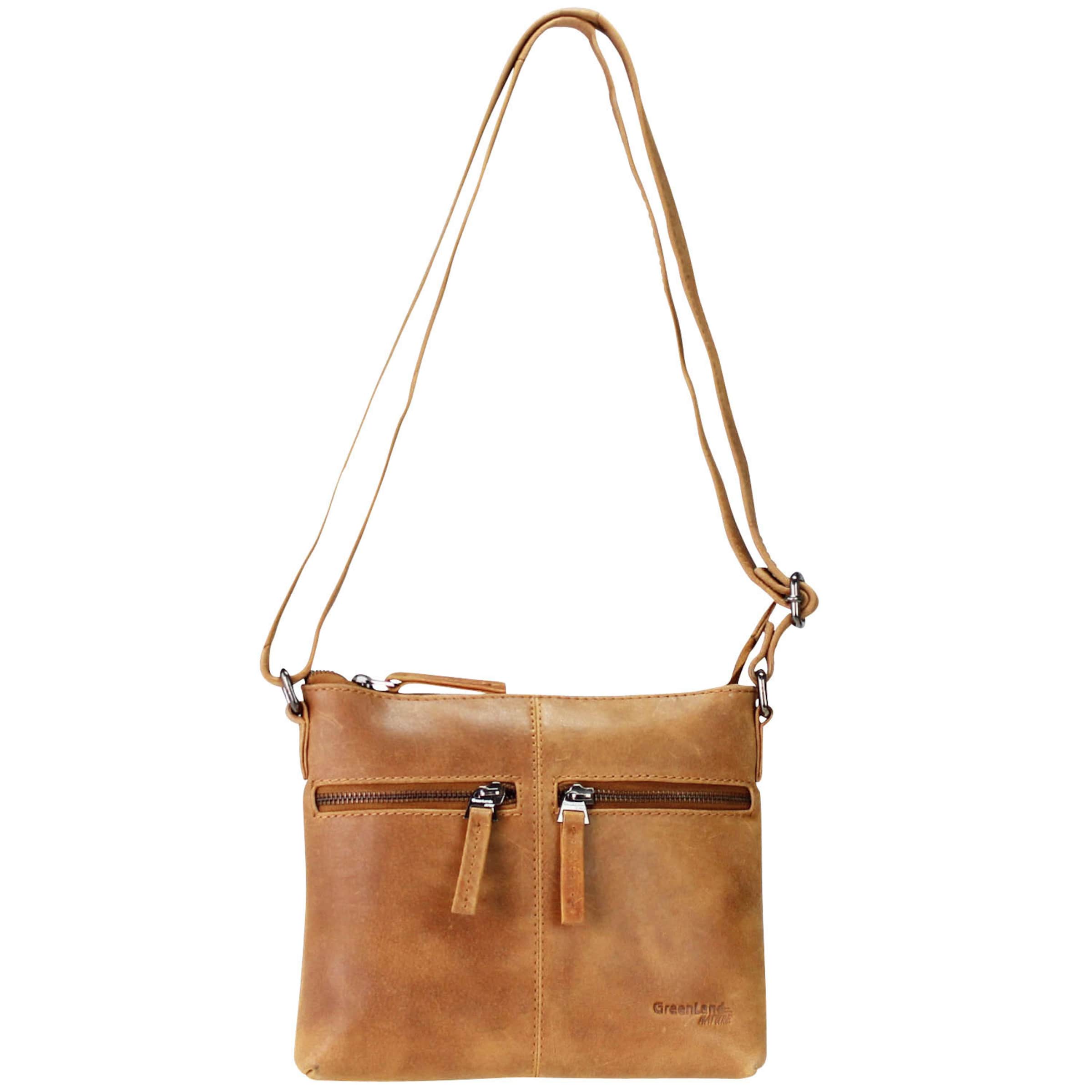 Greenland Nature Schoudertas in Bruin: voorkant