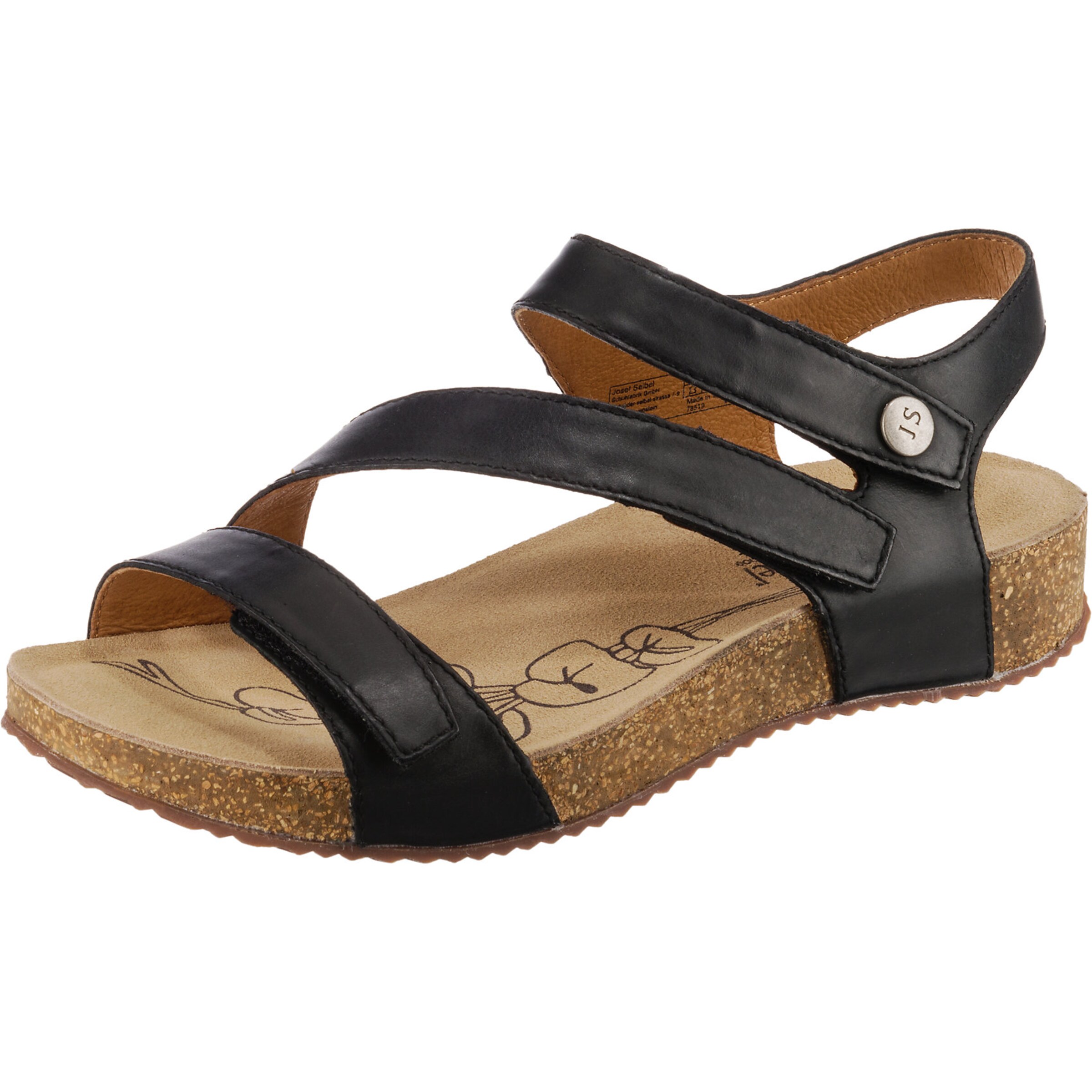 JOSEF SEIBEL Sandals 'Tonga' in Black: front
