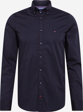 TOMMY HILFIGER Slim Fit Hemd in Schwarz: predná strana