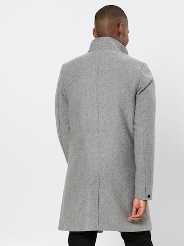 Only & Sons Between-seasons coat 'Oskar' in Grey: back