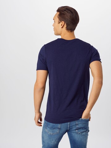 T-Shirt 'Morgan' SELECTED HOMME en bleu