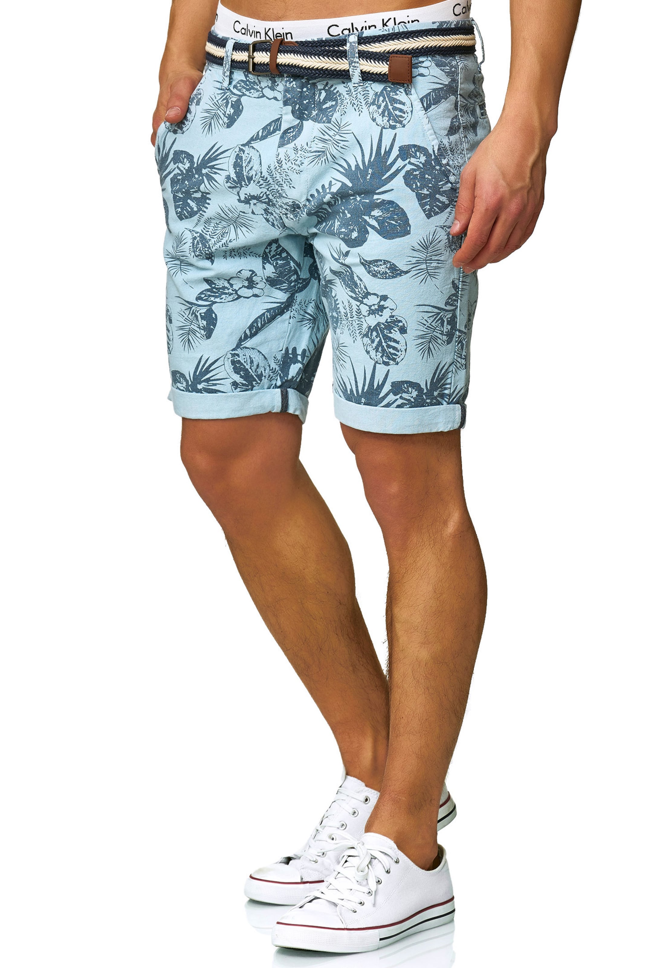 INDICODE JEANS Regular Broek 'Curtain' in Blauw: voorkant