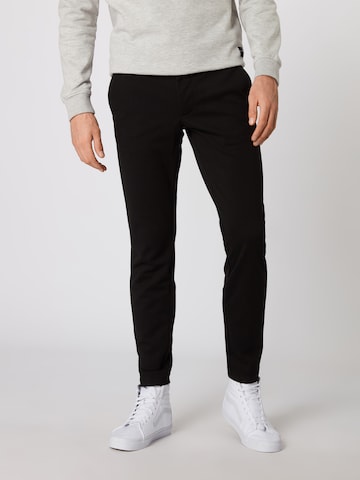 Only & Sons Slim fit Chino trousers 'ONSMark' in Black: front