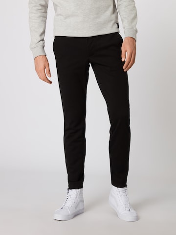 Only & Sons Slimfit Lærredsbukser 'Mark' i sort: forside