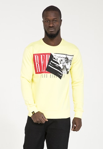 Sweat-shirt PLUS EIGHTEEN en jaune : devant