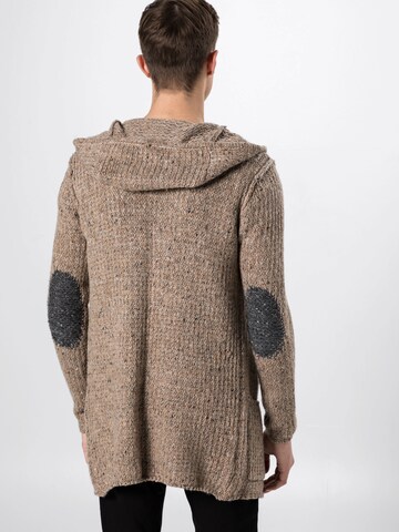 Key Largo Knit cardigan in Brown: back