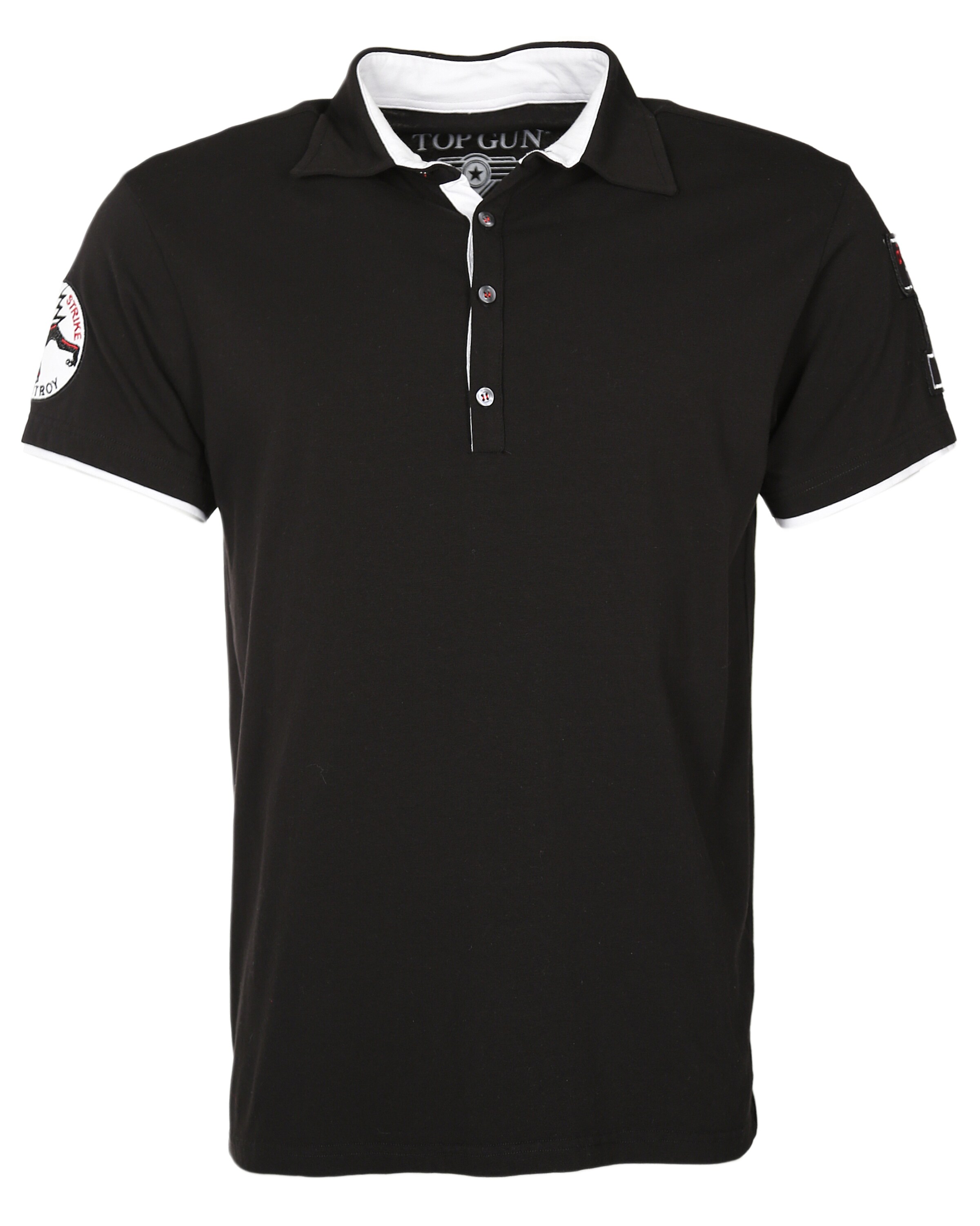 TOP GUN Polo 'Heaven' in Schwarz: Vorderseite