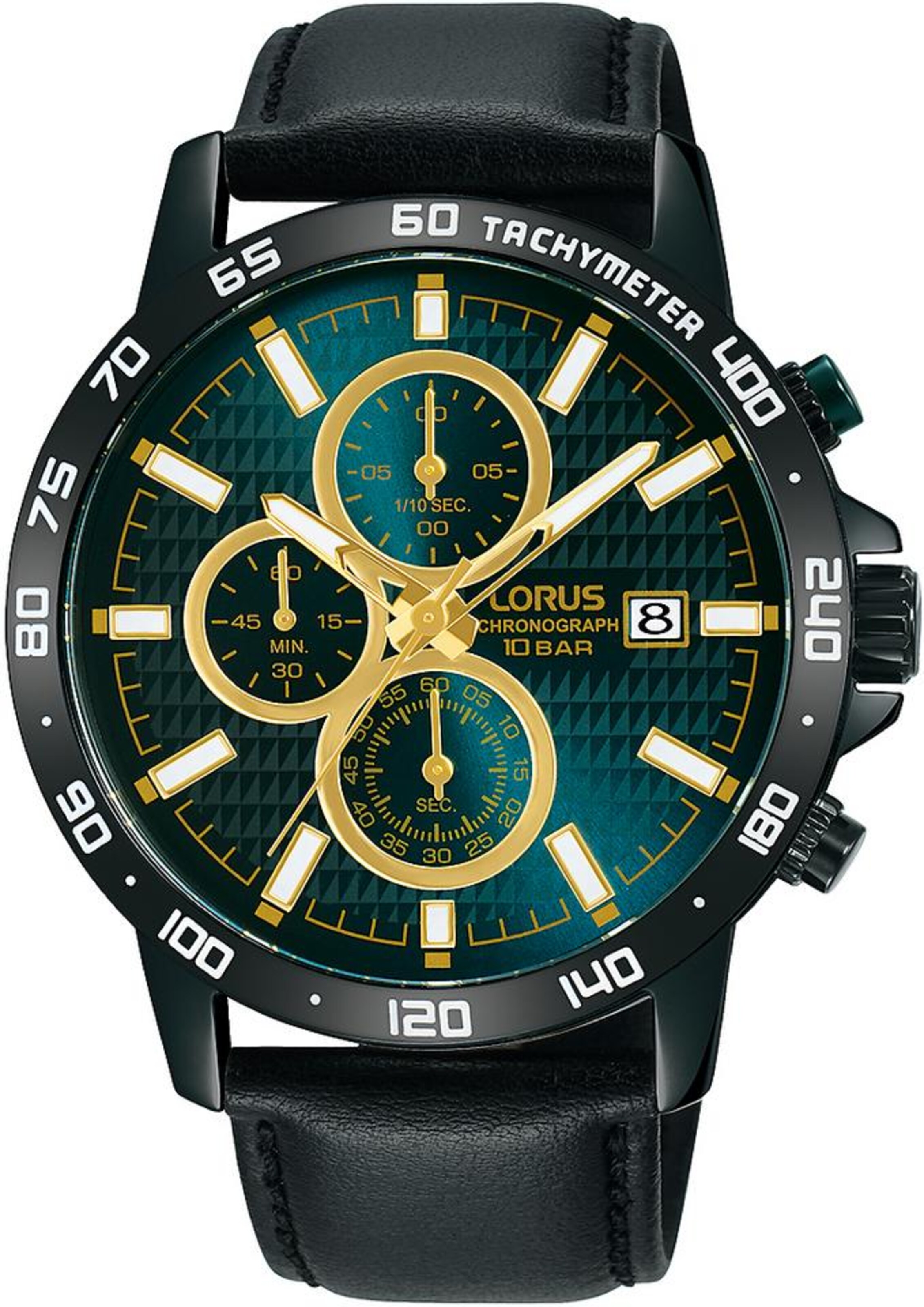 LORUS Analog Watch in Black: front