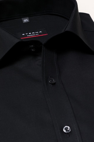 ETERNA Regular fit Button Up Shirt in Black