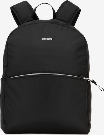 Pacsafe Rucksack in Schwarz: predná strana