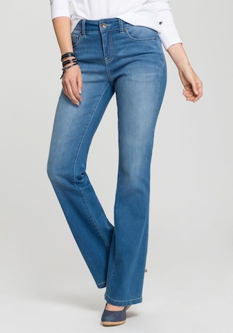 H.I.S Flared Jeans in Blue: front