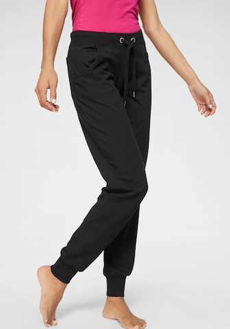 VENICE BEACH Tapered Sportbroek 'Valley' in Zwart