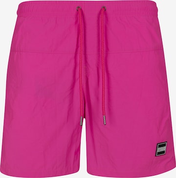 Shorts de bain Urban Classics en rose : devant