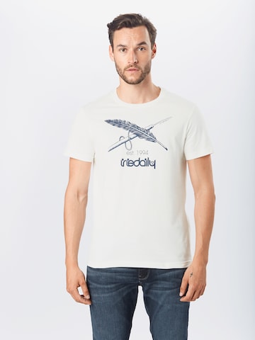Iriedaily - Camiseta en blanco: frente