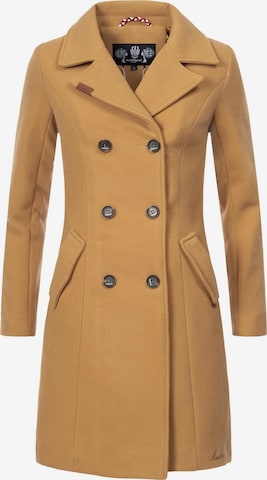 MARIKOO Between-seasons coat 'Nanakoo' in Brown: front