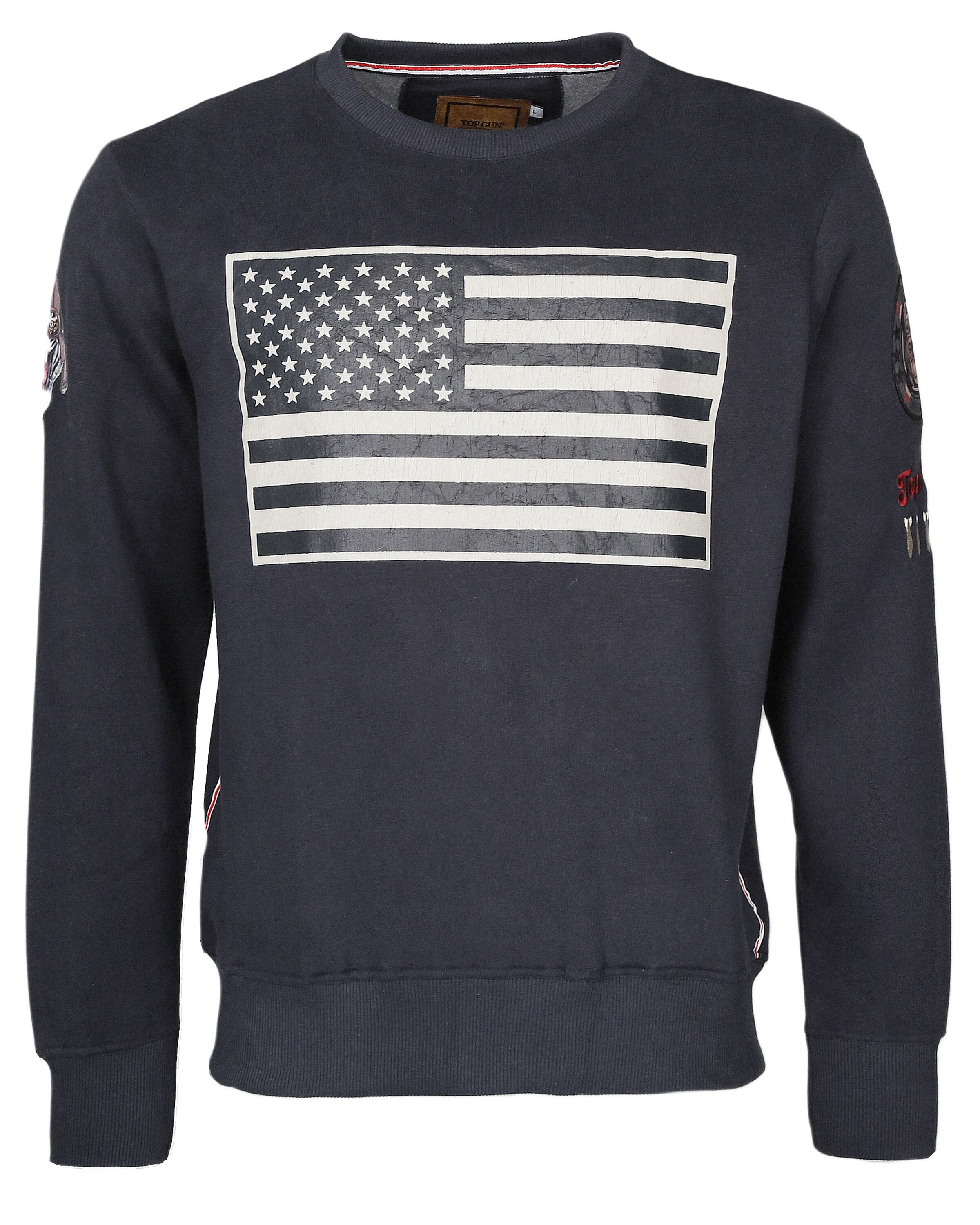 TOP GUN Sweater 'TG-9018' in Blau: Vorderseite