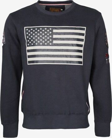 TOP GUN Sweatshirt 'TG-9018' in Blauw: voorkant