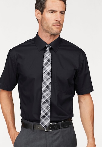 Man's World Business Shirt in Black: front