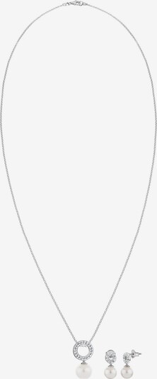 Nenalina Parure de bijoux en argent / transparent / blanc perle, Vue avec produit