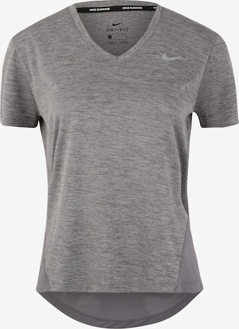 NIKE Functioneel shirt 'Miler' in Grijs: voorkant