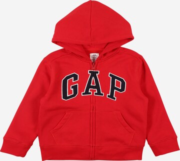 GAP Regular fit Ζακέτα φούτερ σε κόκκινο: μπροστά