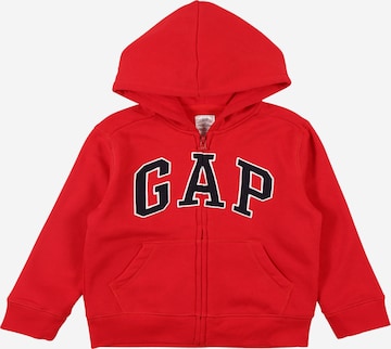 GAP Regular fit Zip-Up Hoodie in Red: front