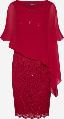 SWING Dress in Red: front