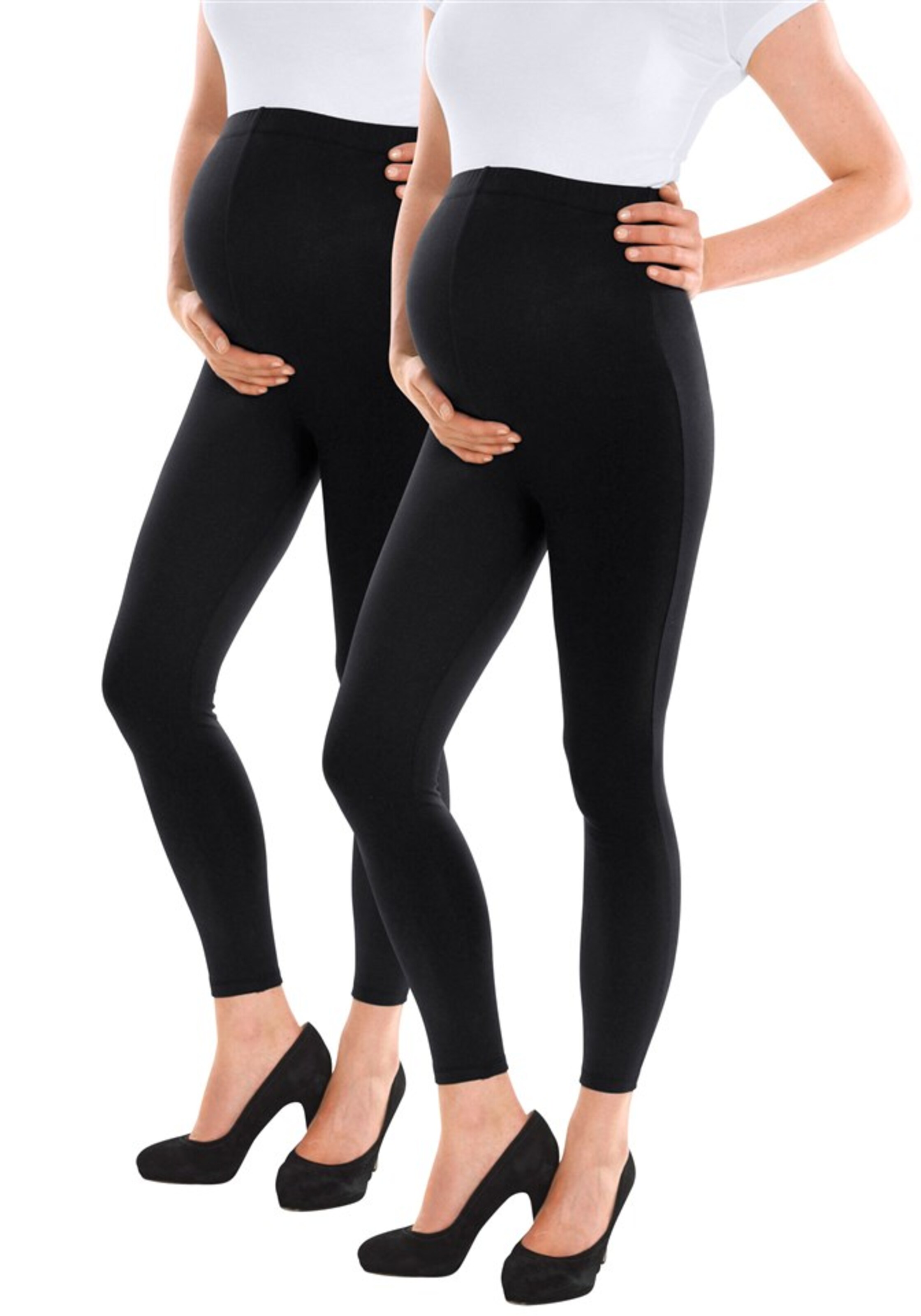 Neun Monate Skinny Leggings in Black: front