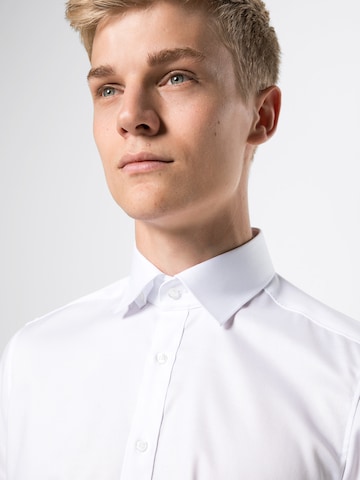 OLYMP Slim fit Business Shirt 'Level 5' in White