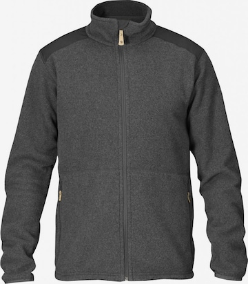Fjällräven Athletic Fleece Jacket 'Sten' in Grey: front