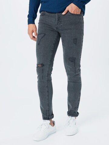 Coupe slim Jean 'MR. RED' Denim Project en gris : devant