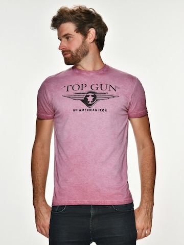 TOP GUN Shirt ' Wing cast ' in Pink: front